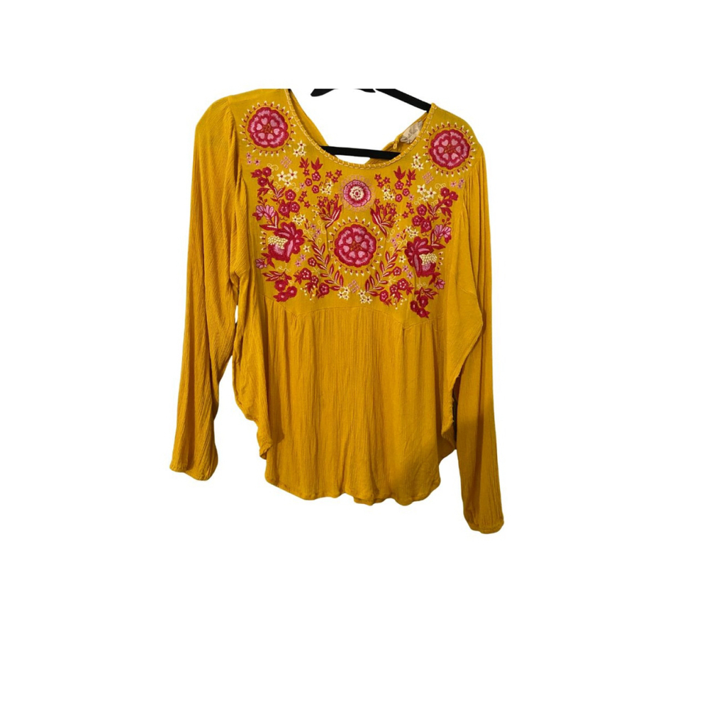 Altar'd State Floral Embroidered Boho Top - Size Med (EUC)